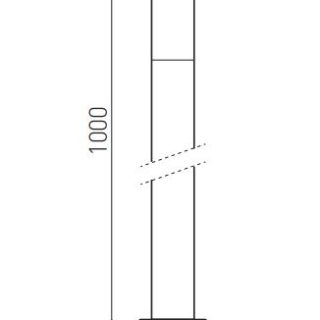 GTV zunanja talna svetilka MILAN 1xE27 230V IP54 100cm