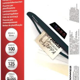 Fellowes Žepki za plastificiranje 65 x 95 mm, 125 mic, 100 kosov