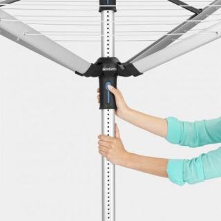 Brabantia zunanji sušilnik  perila ADVANCED Lift-O-Matic 50m karbon sivo