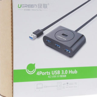 Ugreen USB 3.0 4 Ports Hub črn 0,5m – box
