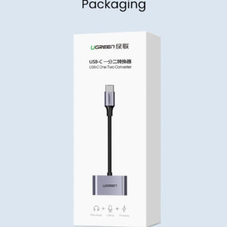 UGREEN USB-C v dvojni USB-C Adapter 2v1 – box