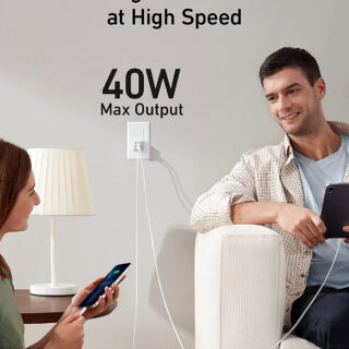 Anker 521 40W 2x USB-C stenski polnilec