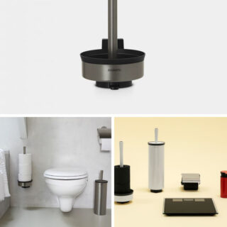Brabantia stojalo za WC papir kovinski platina