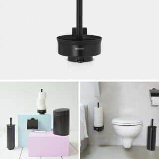 Brabantia stojalo za WC papir kovinski črno