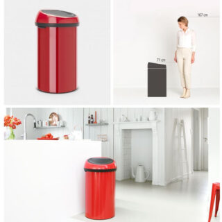 Brabantia koš na dotik rdeč 402487