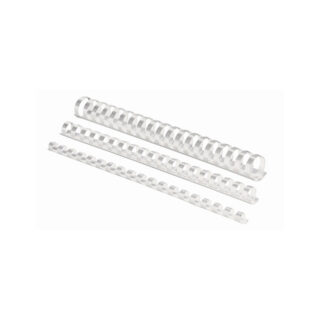 Fellowes plastične špirale 10 mm, bela (za 41-55 listov), 100 kosov