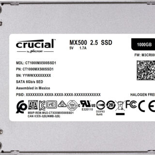 Crucial MX500 1TB SATA 2.5 7mm (z 9.5mm adapter) Internal SSD