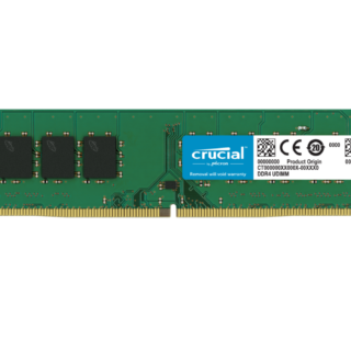 Crucial 4GB DDR4-2400 UDIMM PC4-21300 CL17, 1.2V