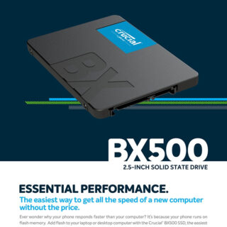 Crucial BX500 2TB 3D NAND SATA 2.5″ SSD