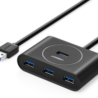 Ugreen USB 3.0 4 Ports Hub črn 0,5m – box
