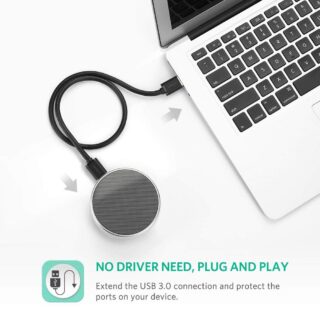 Ugreen USB 3.0 kabel (M na M) črn 0.5 m – polybag