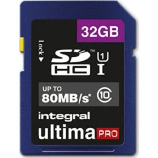 INTEGRAL 32GB SDHC UltimaPro CLASS10 80MB UHS-I U1 spominska kartica