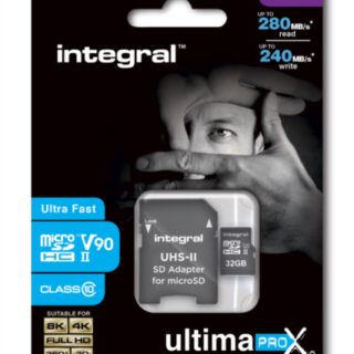 Integral 32GB microSDHC 280-240MB/s UHS-II V90