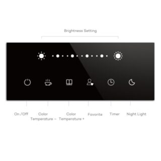 TaoTronics touch control Iron Gray LED namizna svetilka TT-DL16