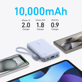 Anker Powerbank 10000 mAh, 22,5W s priloženim USB-C kablom, črn