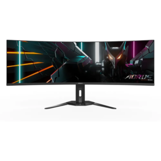 GIGABYTE AORUS CO49DQ 49” OLED DQHD ukrivljen monitor, 5120 x 1440, 0.03ms, 144Hz, zvočniki