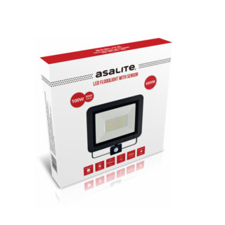 ASALITE LED reflektor 100W 6500K, 8000Lm + senzor
