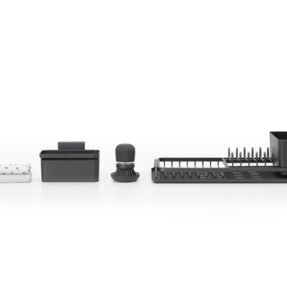 Brabantia 4-delni set za pomivanje temno siv